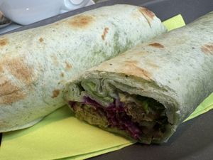 good vegan wrap  at Immergrün in Ulm