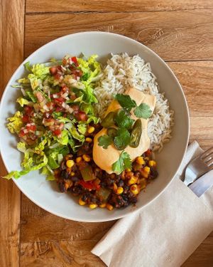 Twice per Week changing vegan Bowls. Indian, Mexican, European, Italian, Central European, American, Fusion. Main coarse alsways served with a salad as part of the bowl. at AYI Yoga Studio Cafe in Ulm