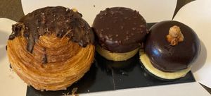 New York roll and two semifreddos at Julietta Pastry and Lab in Rome