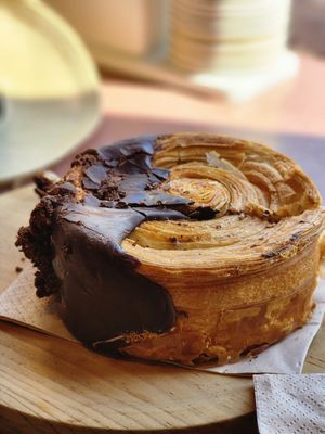 New York chocolate croissant at Julietta Pastry and Lab in Rome