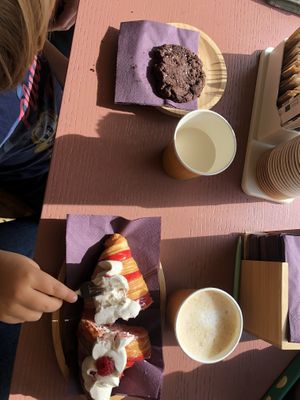 Cookies and croissant   at Julietta Pastry and Lab in Rome