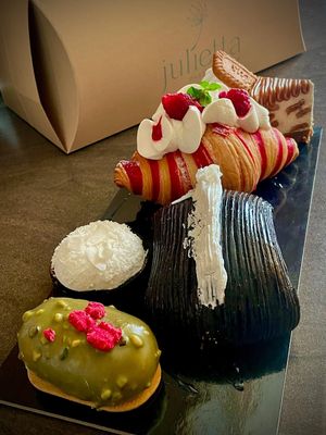 Tray of delights  at Julietta Pastry and Lab in Rome