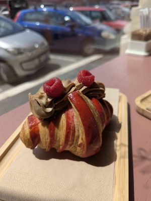 Hazelnut cream corneto at Julietta Pastry and Lab in Rome