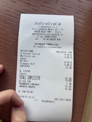   at Julietta Pastry and Lab in Rome