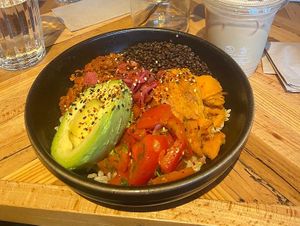 Mexican bowl with chilli  at Nutbutter - Smithfield in Dublin