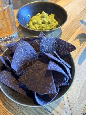 Vegan guacamole and chips  at Nutbutter - Smithfield in Dublin