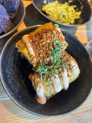 Vegan corn on the cob  at Nutbutter - Smithfield in Dublin