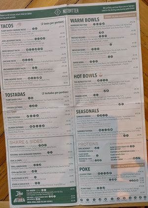 Menu September 2024 at Nutbutter - Smithfield in Dublin