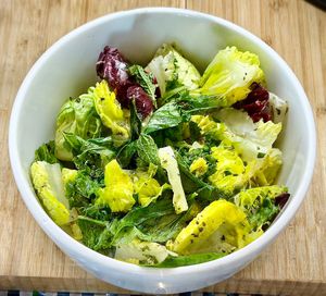 Green salad  at One Life Kitchen and Cafe in Dubai