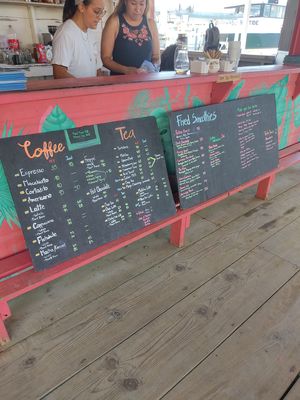 Drinks menu at Pink Flamingo in Utila