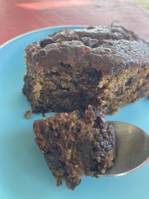 Banana bread   at Pink Flamingo in Utila