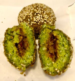 Stuffed falafel   at Abu Al Homus in Dubai