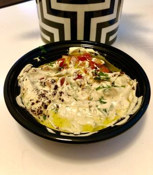 Lebanese hummus  at Abu Al Homus in Dubai