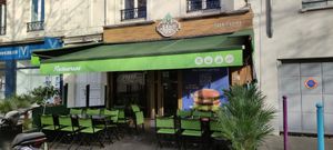 QR code inside 54 grill (with méat) to command your meal Dr seed full vegan. Strange concept. at Dr Seed in Paris