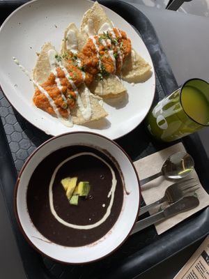 Black bean soup 10/10  at Herbívoro - La Felicidad  in Bogota