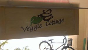 look for the sign in window at Veggie Cottage in Central Singapore