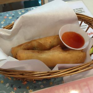 spring rolls at Veggie Cottage in Central Singapore
