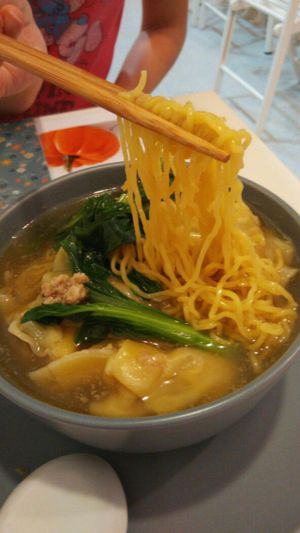 wanton noodle at Veggie Cottage in Central Singapore