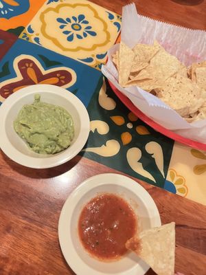 Chips, salsa & guacamole   at Mangos Tequila Bar in Alpena