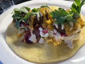 Falafel Pita  at Grossman's Noshery & Bar in Santa Rosa