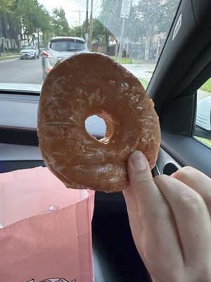 Huge glazed donut!  at Voodoo Doughnut in Dallas