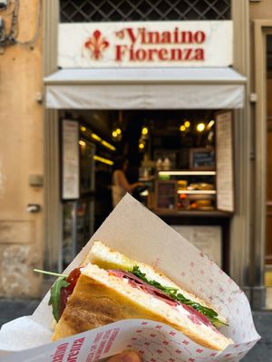 Vegan sandwich  at Vinaino Fiorenza in Florence
