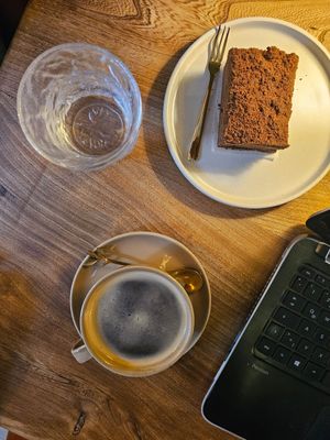 Chocolate Napoleon at Olivka in Almaty