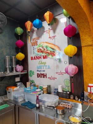 Poster at Bánh mì Chay Metta in Ho Chi Minh City