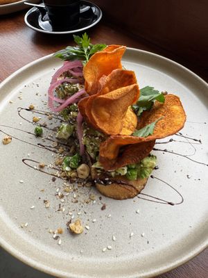 Vegan Smashed Avocado Toast   at The Telegraph on Bremer in Bremer Bay