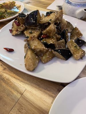 Fried eggplants  at Chin Burger 秦堡 in Cologne