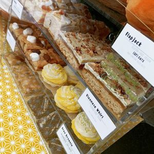 Display case at Festival of Thrift 2023 at The Mann's Vegan Scran  in Norton