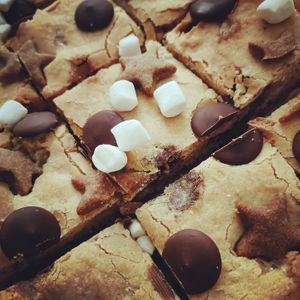 Signature bake - S'mores bars made with our version of gluten free biscoff style biscuits at The Mann's Vegan Scran  in Norton