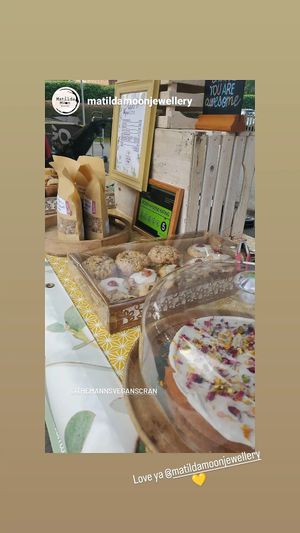 Stall set-up at Norton Green Market at The Mann's Vegan Scran  in Norton