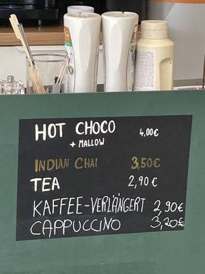 Karte  at Green Queen by Vegananda in Salzburg