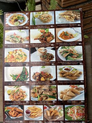Menu  at Ja-Ey Cafe in Pai