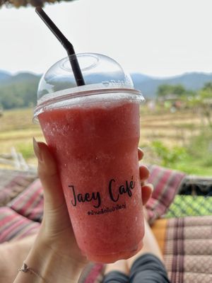 Watermelon shake (40 THB)  at Ja-Ey Cafe in Pai