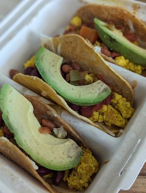 Breakfast Tacos at Greens and Grains  in Wall