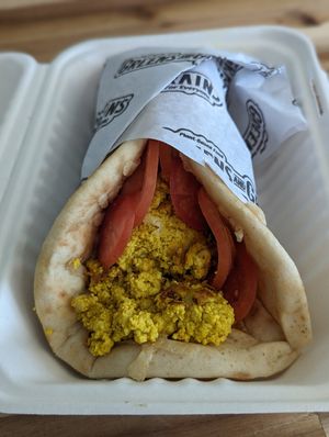 Breakfast Pita at Greens and Grains  in Wall