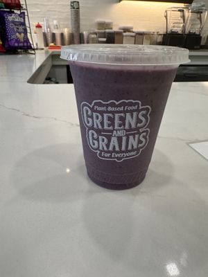 Berry bliss with peanut butter  at Greens and Grains  in Wall