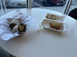 Service was prompt & friendly. Food was delicious! I brought my skeptical carnivore friend who declared the buffalo wrap the best she’d ever had!   at Greens and Grains  in Wall