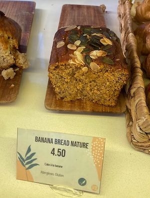 Vegan banana bread at Utopia Coffee in Geneva