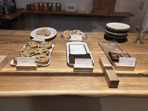 Vegan selection of cakes   at Plants & Flours in Berlin