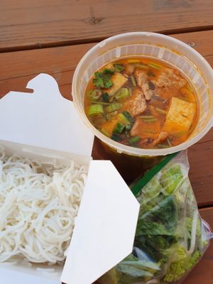 E2 vegan crab Noodle soup  at Van Hanh Restaurant in Portland