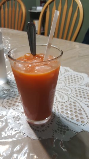 Thai Iced tea w/coconut milk! at Van Hanh Restaurant in Portland