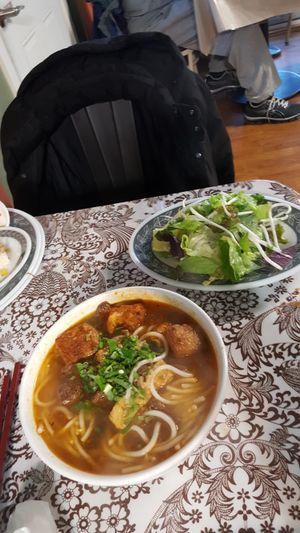 Salad with vermicelli bowl at Van Hanh Restaurant in Portland