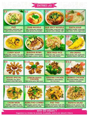 new menu page 3/4 at Van Hanh Restaurant in Portland