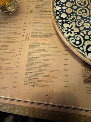 Vegan section on menu  at Nonna Napoli in Cologne