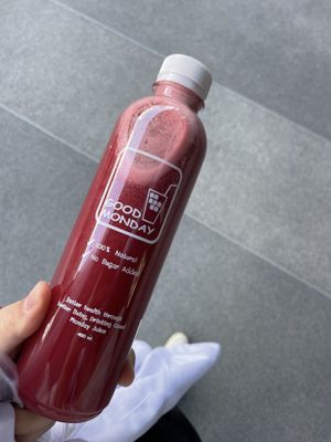 Mixed juice: beetroot celery apple pineapple   at Good Monday in Bangkok