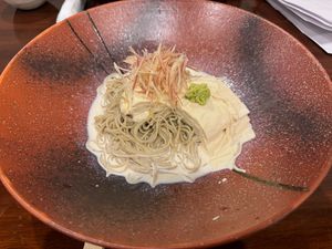 Sesame Soy Milk Soba w/Yuba at Jugemu - 十限無 in Saitama