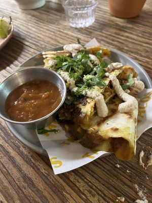 Jackfruit quesadilla  at La Bodega in East Brisbane